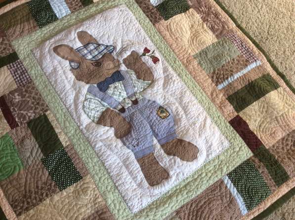 Лоскутное одеяло-покрывало «Мальчик-зайчик» в Омске
