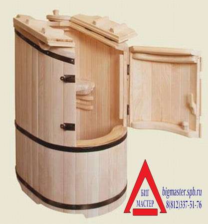 Кедровая бочка овальная со скосом в Санкт-Петербурге