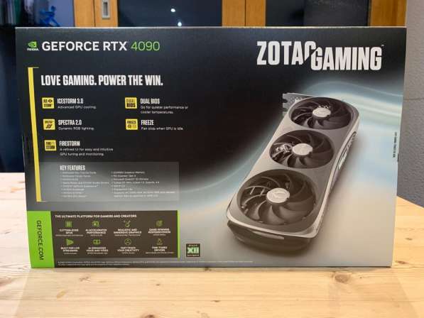 Новая видеокарта ZOTAC GAMING GeForce RTX 4090 Trinity 24 ГБ в 