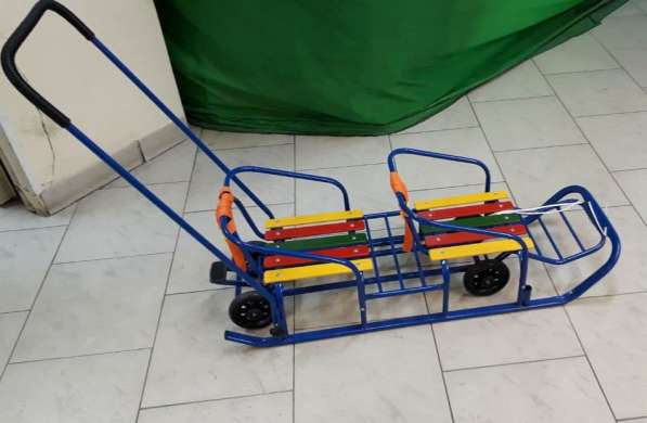 Санки двойни с колесами