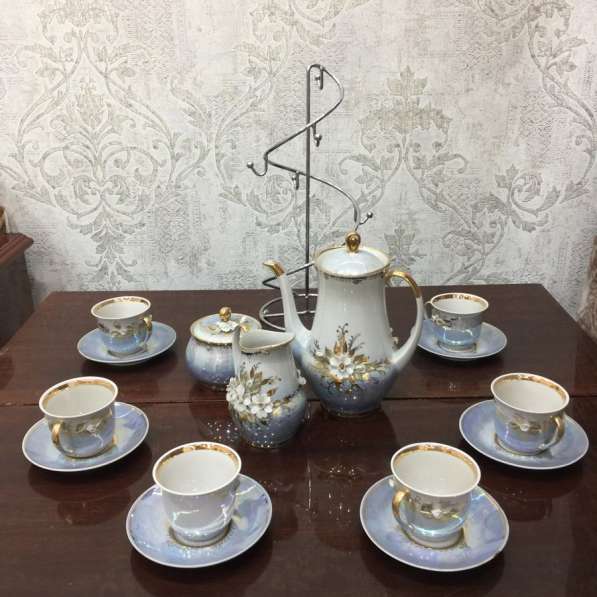Чайное-кофейный набор на 6 персон + вазы