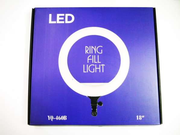 Кольцевая LED лампа YQ-460B 45см 220V 3 крепл. тел. + пульт в фото 8