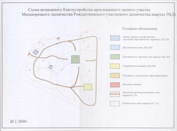 Участок леса 20га Нахабино с проектом в Красногорске