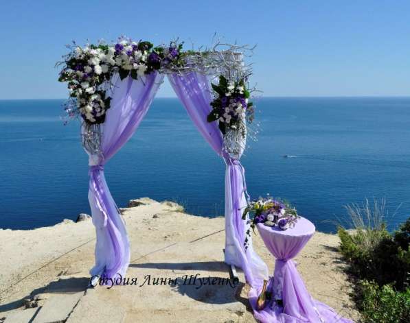 Выездная церемония в Крыму. Выездная свадьба, свадебная арка в Симферополе фото 13