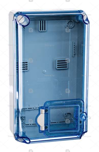 Tekfor бокс под счетчик накладнойIP66 прозрачная синяя дверь