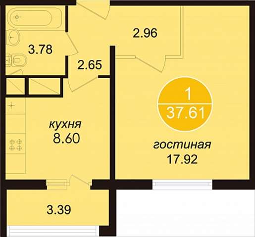 Продам однокомнатную квартиру в Ростове-на-Дону. Жилая площадь 38 кв.м. Этаж 12. Дом панельный. в Ростове-на-Дону