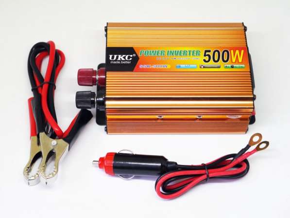 Инвертор UKC 500W 24V Преобразователь тока AC/DC Gold в фото 6