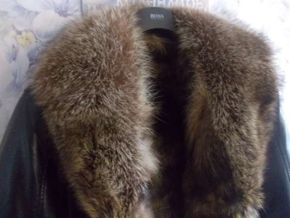 Кожаная куртка с мехом волка в Москве фото 3