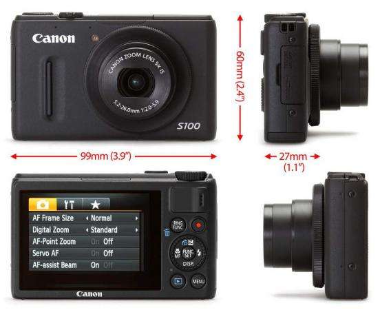 премиум фотоаппарат Canon PowerShot S100 в идеале. в 