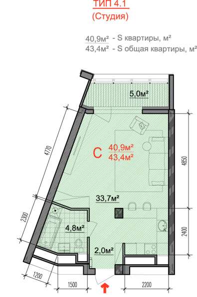 Продам квартиру мкр. Светлый, 5 в Екатеринбурге фото 7