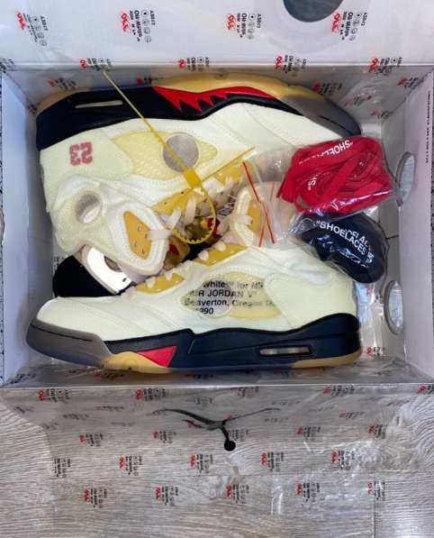 Nike Air Jordan 5 x Off White Retro Sail в Москве фото 4