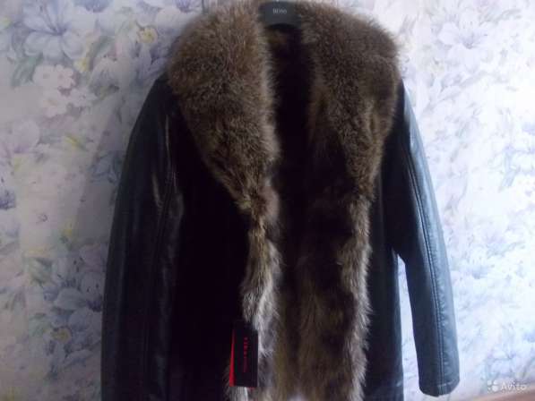 Кожаная куртка Италия мех волка в Москве фото 4