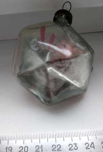 Елочная игрушка старинная стекло роспись Льдинка Кристалл в Магнитогорске