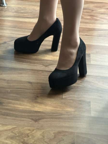 Туфли черные замшевые 40