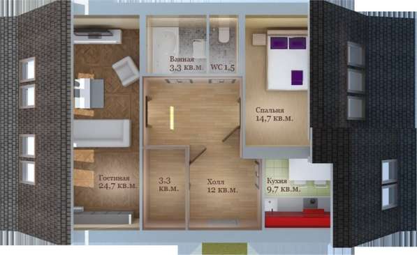 Продам двухкомнатную квартиру в Тверь.Жилая площадь 70 кв.м.Этаж 3.Дом кирпичный. в Твери фото 15