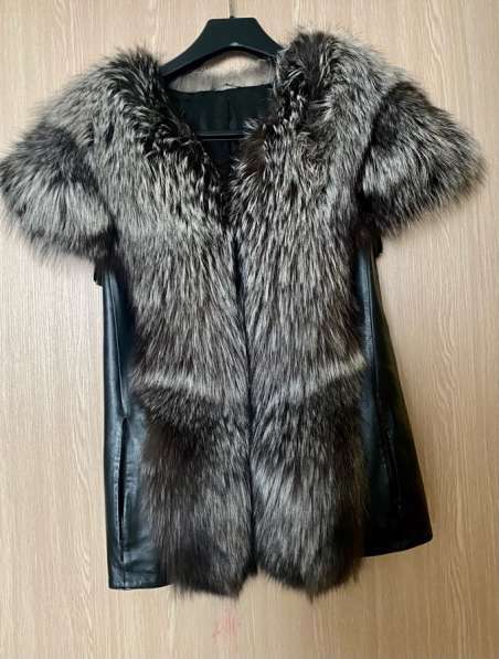 Куртка жилет кожаный с чернобуркой в Нарьян-Маре