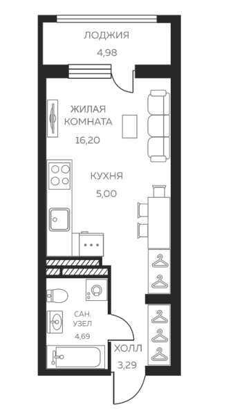 Студия с ремонтом, новый дом! в Екатеринбурге фото 19