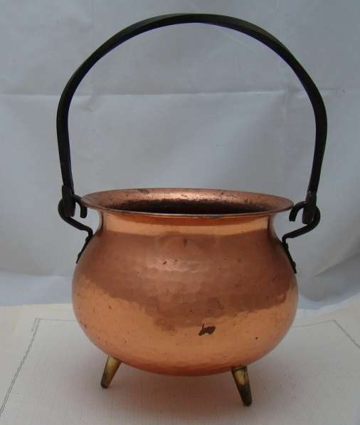 Кашпо медное винтажное (Q320)