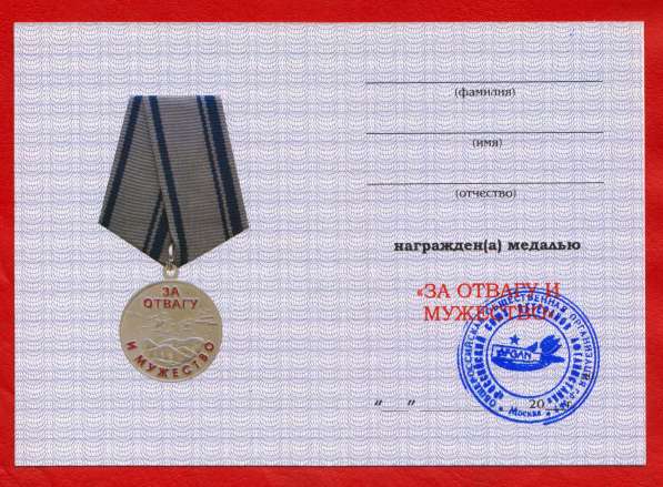 Россия медаль За отвагу и мужество документ в Орле фото 29