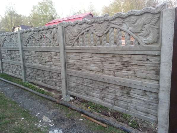 Железобетонный декоративный забор в Казани фото 3