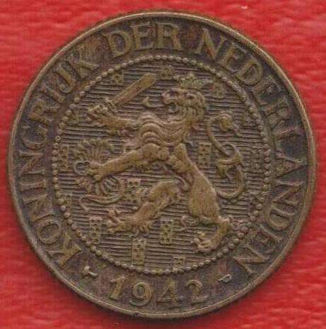Нидерланды Голландия 1 цент 1942 Кюрасао Эмиграция в Орле