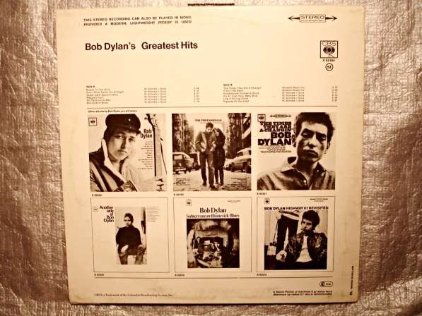 Пластинка виниловая Bob Dylan – Bob Dylan's Greatest Hits в Санкт-Петербурге фото 3