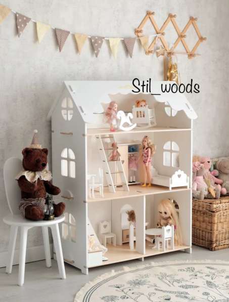 Кукольный большой деревянный домик для Барби Блейз