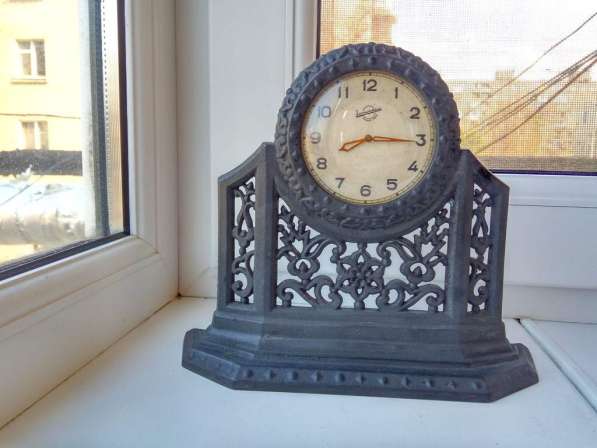 Часы художественное чугунное литьё, СССР в фото 9