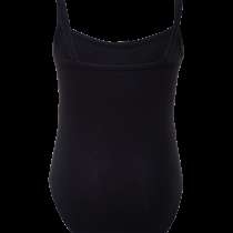 Купальник гимнастический на бретелях, хлопок, черный, р. 36-42, в Сочи