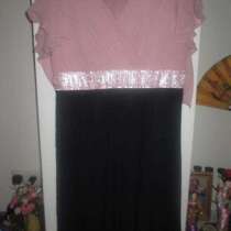 Платье вечернее 48-50 размер розовое с черным низом.нарядно, в г.Алматы