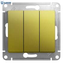 3-клавишный выключатель,сх.1+1+1,10AX, механизм, ФИСТАШКОВЫЙ, в г.Минск