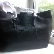 Новая 46*28 см 100% кожа черная сумка с перфорацией(USA), в Москве