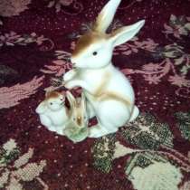 Статуэтка Зайцы ГДР 60-е г, в Москве