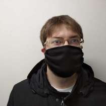 Защитная маска трехслойная с карманом для фильтра +фильтр, в Москве