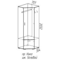Шкаф угловой Ника Шимо темный/Шимо светлый, в Кемерове