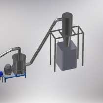 Линия измельчения прессованной макулатуры с пневмотранспорто, в г.Брест