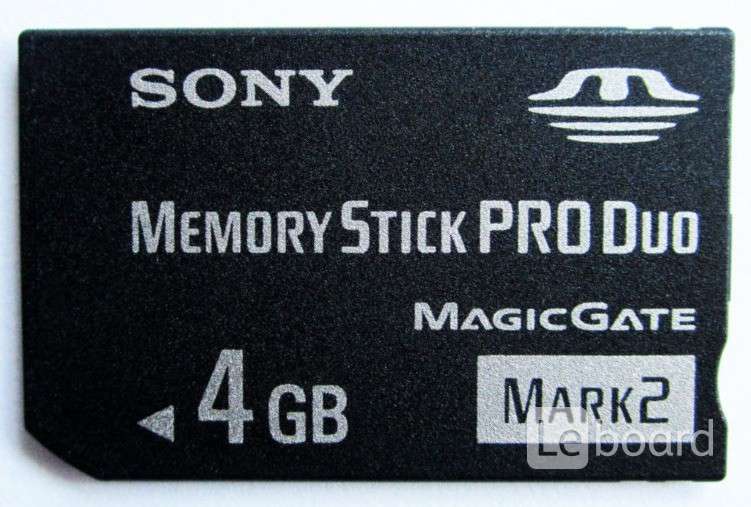 Карта памяти для фотоаппарата sony memory stick pro